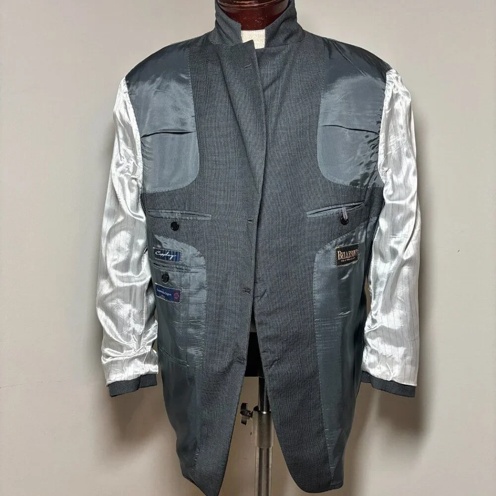 Coppley Ermenegildo Zegna Wool Sport Coat Gray Single Breasted Mens Size‎ 40R